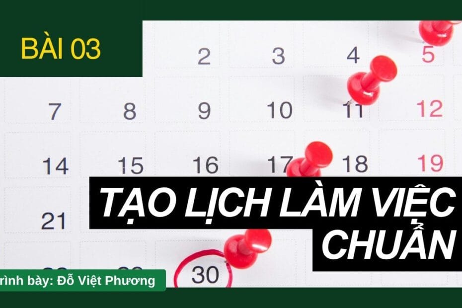 Thiết lập lịch làm việc MS Project trong Microsoft Project 2021
